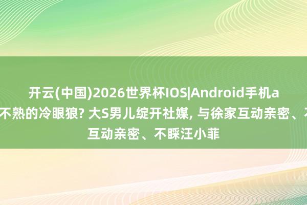 开云(中国)2026世界杯IOS|Android手机app下载 养不熟的冷眼狼? 大S男儿绽开社媒， 与徐家互动亲密、不睬汪小菲