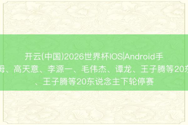 开云(中国)2026世界杯IOS|Android手机app下载 安佩姆、高天意、李源一、毛伟杰、谭龙、王子腾等20东说念主下轮停赛