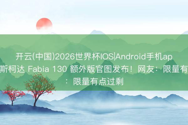 开云(中国)2026世界杯IOS|Android手机app下载 斯柯达 Fabia 130 额外版官图发布！网友：限量有点过剩