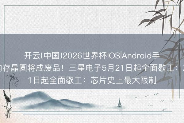 开云(中国)2026世界杯IOS|Android手机app下载 多数内存晶圆将成废品!三星电子5月21日起全面歇工:芯片史上最大限制