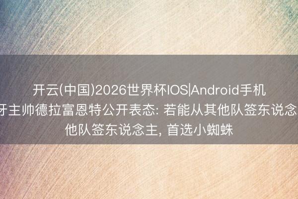 开云(中国)2026世界杯IOS|Android手机app下载 西班牙主帅德拉富恩特公开表态: 若能从其他队签东说念主， 首选小蜘蛛